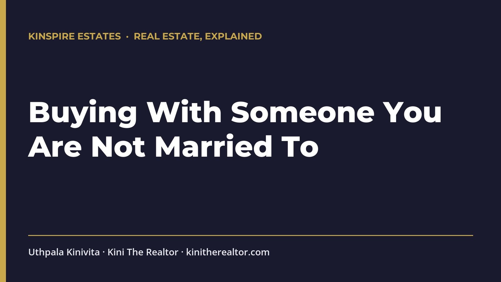 Buying With Someone You Are Not Married To