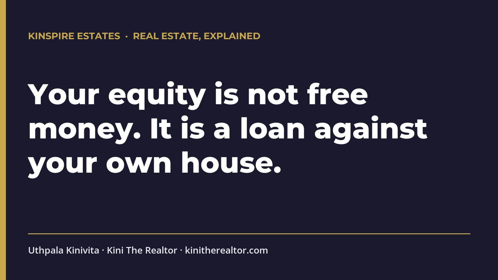 Equity Is Not Free Money